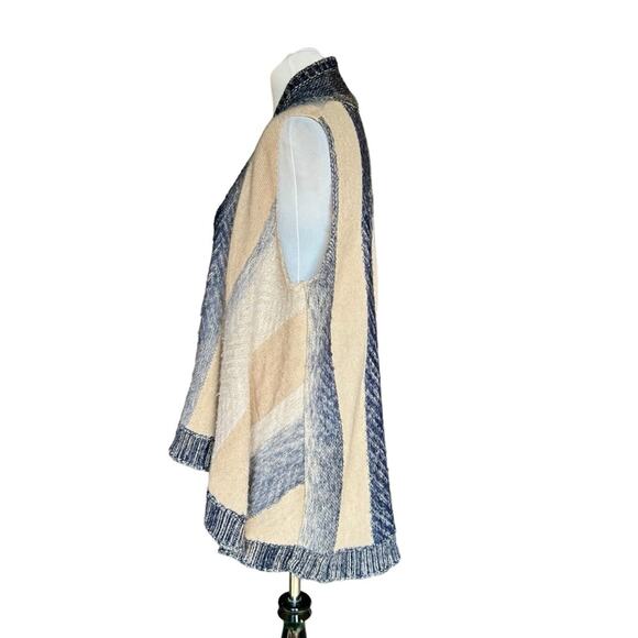 Anthropologie Sleeping On Snow Mabli Wool Knit Vest Cardigan Boho Ombre M/L - Picture 3 of 7